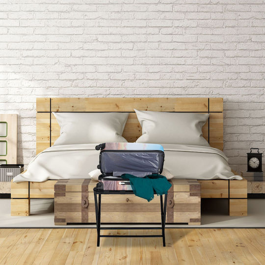 Relaxdays Rack Pentru Bagaje De Hotel Din Lemn Pliabil Negru Cu Dimensiuni 52.5x48xÎnălțime 66.5cm Pliabil