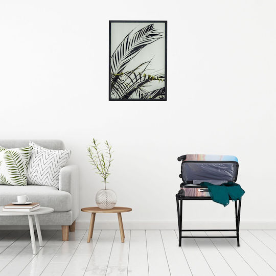 Relaxdays Rack Pentru Bagaje De Hotel Din Lemn Pliabil Negru Cu Dimensiuni 52.5x48xÎnălțime 66.5cm Pliabil