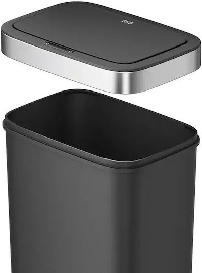 Eko Waste Bin Made of Stainless Steel with Sensor 50lt Black