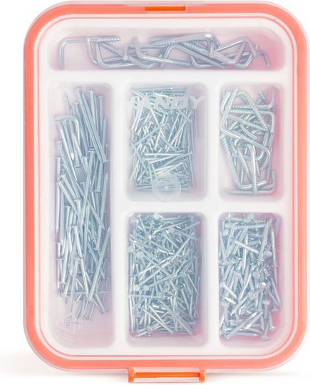 Set Nägel Haken Befestigung Aufhängung 475 Stück Organizer Box