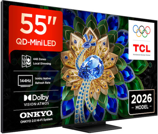 TCL Smart Τηλεόραση 55" 4K UHD QD-Mini LED A400U HDR (2026) 55A400U