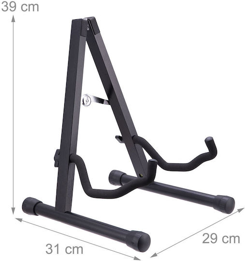 Relaxdays Foldable Guitar Stand Black 39x31x29 Cm