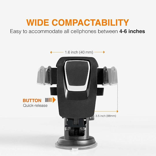 Alista Home 3rd Car Phone Holder Black
