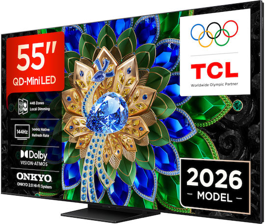 TCL Smart Τηλεόραση 55" 4K UHD QD-Mini LED A400U HDR (2026) 55A400U