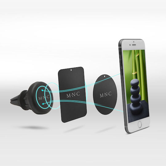 Magnetic Car Phone Holder Universal Rotating Air Vent Strong Grip Black