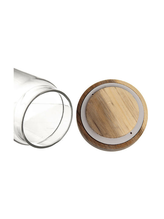 Orion Glasvase für Kaffee / Nudeln mit Deckel Braun 1600ml
