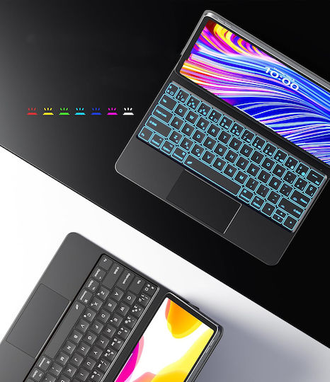 Θήκη Πληκτρολογίου Earto Ipad Pro 12.9 M2 2024 7rgb Μαγνητική Qwerty
