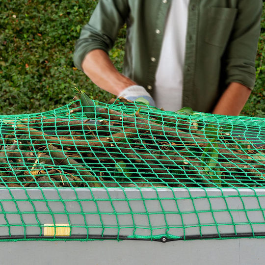 Protective Net Trailer Relaxdays 3x4m Green Weather-resistant Material 12 Hooks Included