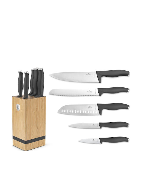 Berlinger Haus Collection Set of Knives with Base from Stainless Steel 6 Pieces