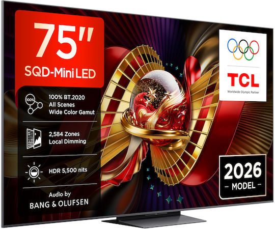 TCL Smart Fernseher 75" 4K Ultra HD SQD-Mini LED C8L HDR (2026) 75C8L