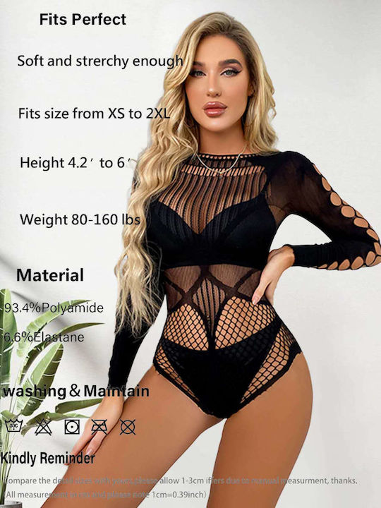 Intimonna Sexy Κορμάκι Μαύρο