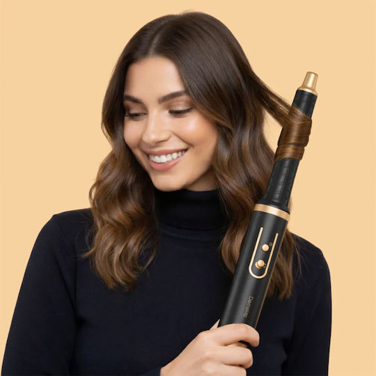 Demeliss Ceramic Electric Hair Brush with Air for Hair Straightening and Curls 1200W