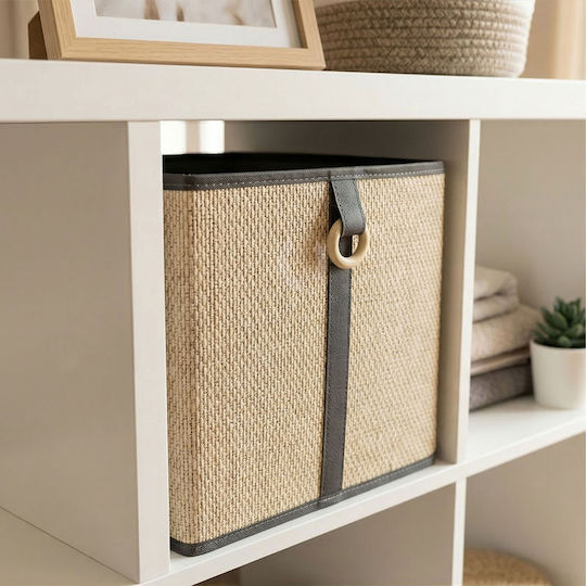 Relaxdays Καλάθι Αποθήκευσης Bamboo Μπεζ 30x30x30cm