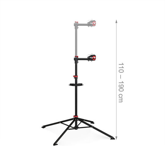 Relaxdays Suport Reglabil Pentru Repararea Bicicletei Negru 110-190 Cm 30 Kg
