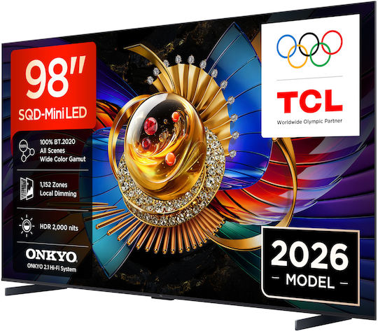 TCL Smart Fernseher 98" 4K Ultra HD SQD-Mini LED Q7D Pro HDR (2026) 98Q7D Pro