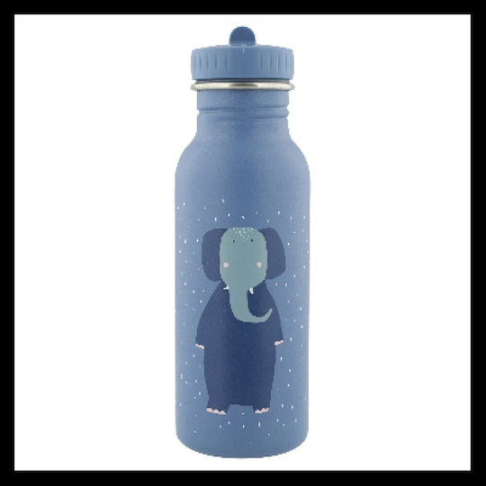 Trixie Kids Water Bottle Stainless Steel with Straw Mrs. Elephant 500ml