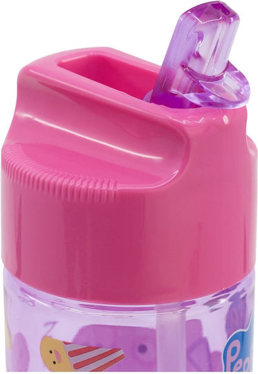 Stor Haze Sticlă pentru Copii Peppa Pig Plastic Roz 540ml