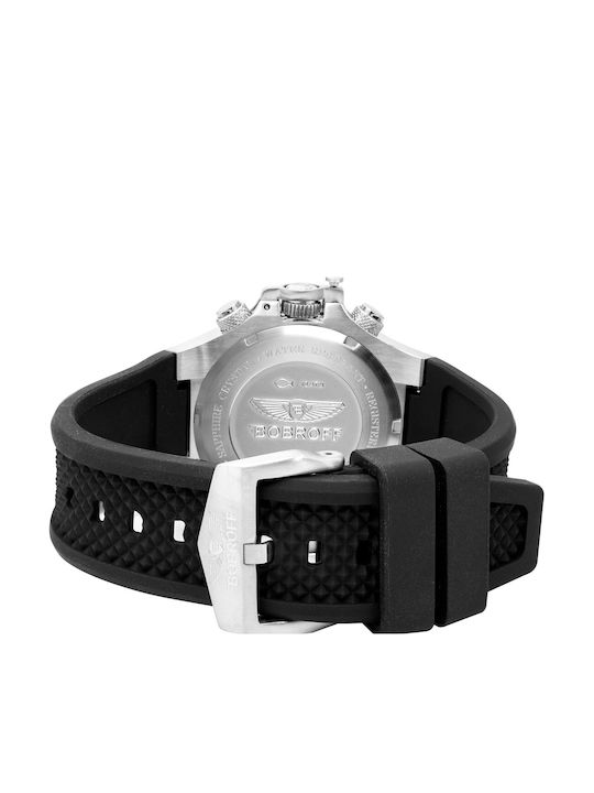 Bobroff Ανδρικό Ρολόι 43mm Μπαταρίας Γκρι