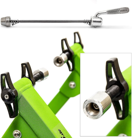 Relaxdays Bicycle Stand 6 Resistance Levels Green Black 48x38x55 Cm