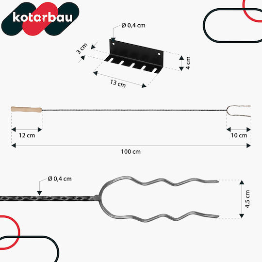 Kotarbau Πιρούνα Κουζίνας Ξύλινη 13cm