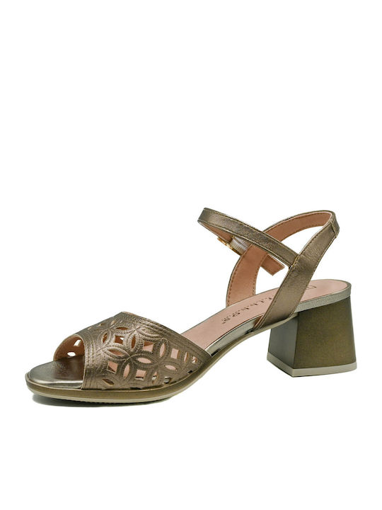 Sandale Elegante Damă Anatomici Din Piele Bronz