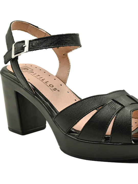Damen Sandalen Aus Leder Anatomisch Schwarz