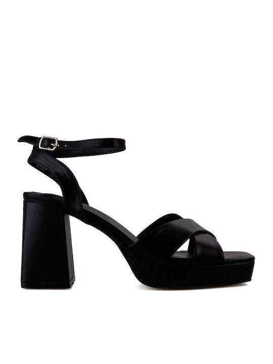 Дамски Сандали На Ток Черни Pdl-12962-(Blk)
