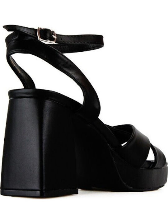 Дамски Сандали На Ток Черни Pdl-12962-(Blk)