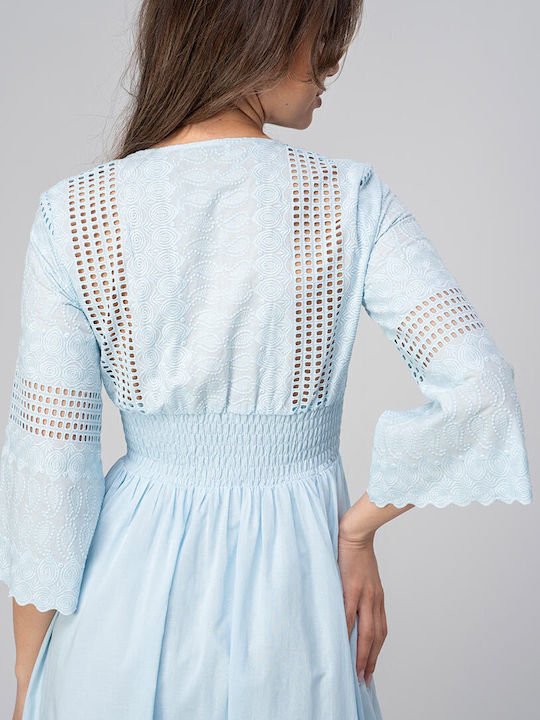 Elegantes Sommer Hemdkleid Blau