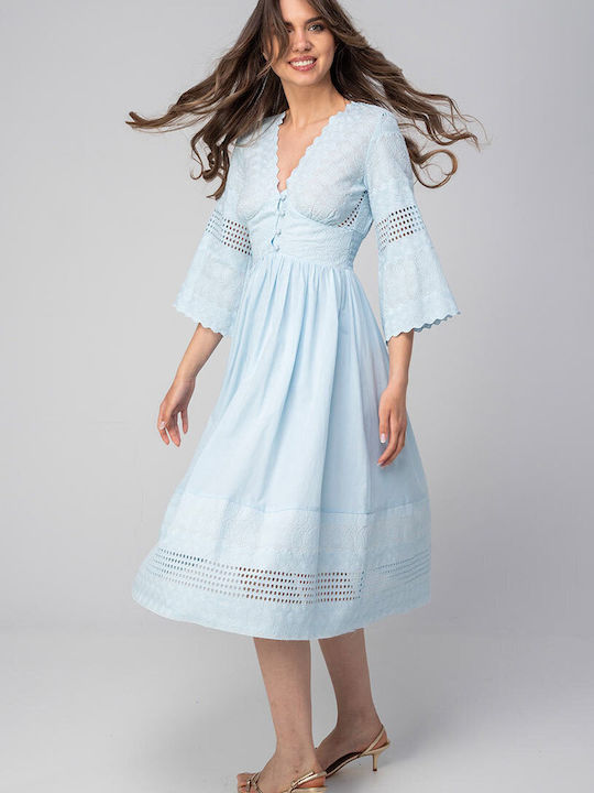 Elegantes Sommer Hemdkleid Blau