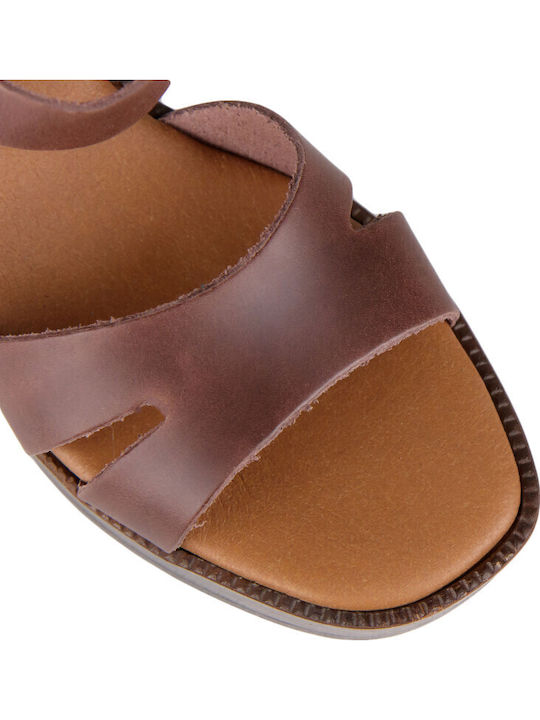 Sandale Elegante Damă Din Piele Maro