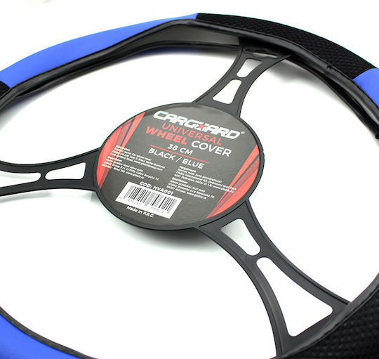 Universal 38 Cm Car Steering Wheel Cover Blue Black Steering Wheel Protection Easy Installation