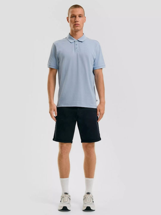 John Men's Chino Bermuda Shorts Navy Blue