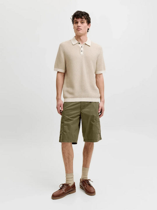 Herren Cargo Shorts Olive Night