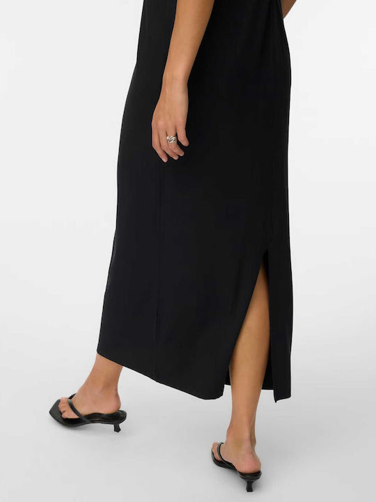 Summer Midi Evening Black Dress