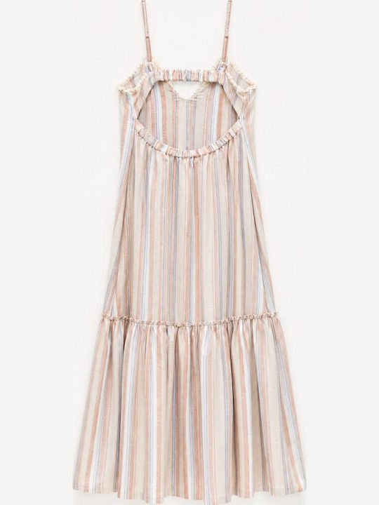 Sommer Maxi Damenkleid Beige
