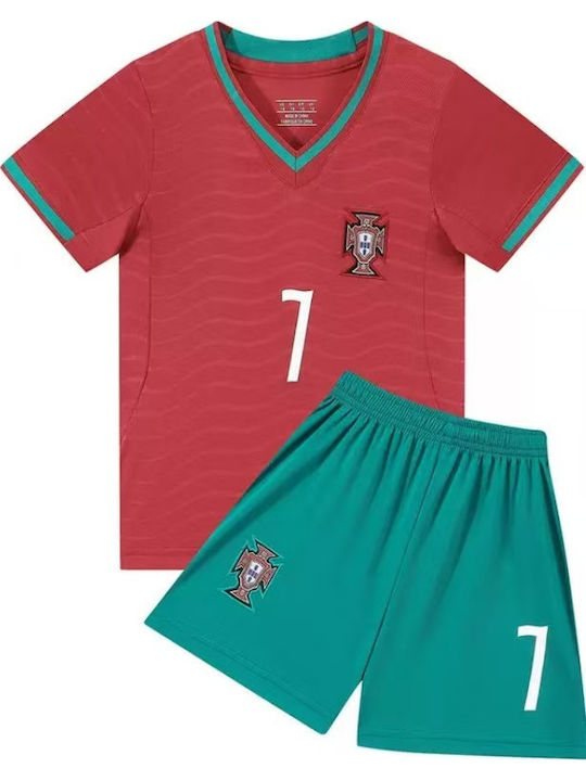 King Παιδικό Σετ Ποδοσφαίρου Ronaldo 2026 Εθνικής Πορτογαλίας Home