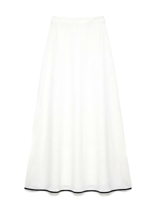 Linen Maxi Skirt White