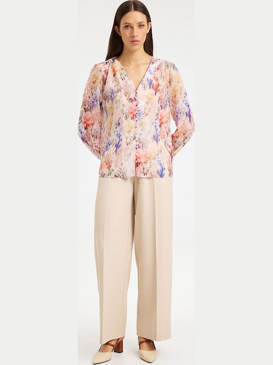 Long Sleeve Women's Shirt Beige
