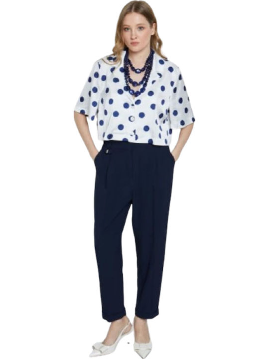 Long Sleeve Women's Satin Shirt Off White