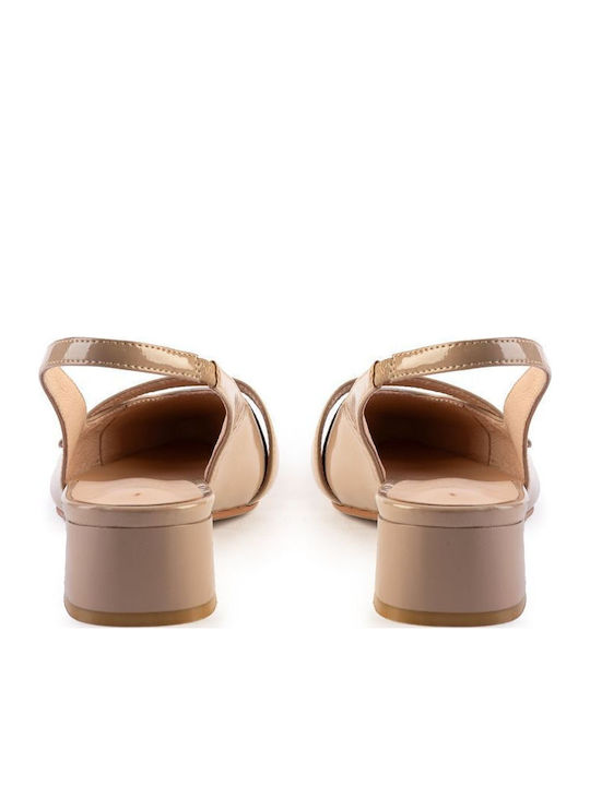 Damen Ballerinas Slingback in Beigem Farb AM 23A224-620S-1