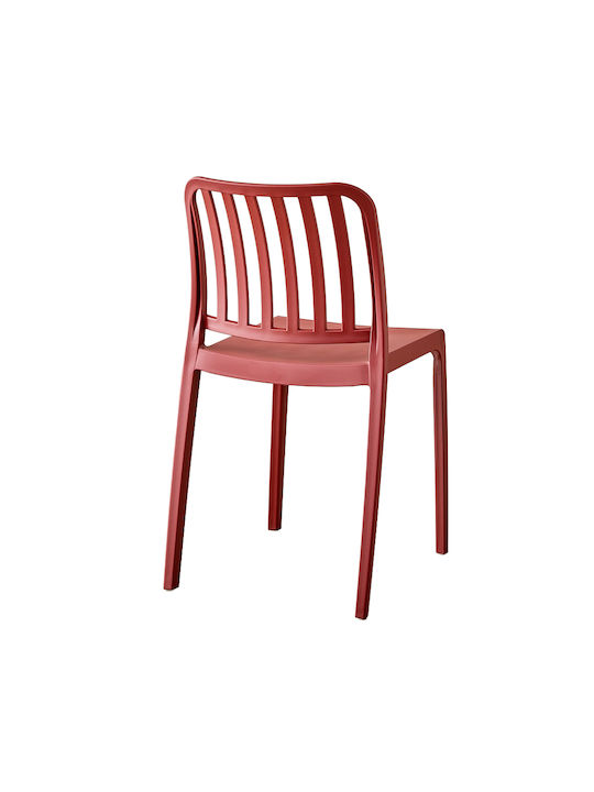 Flip Dining Chair Made of Polypropylene Bordeaux 41x41x79cm
