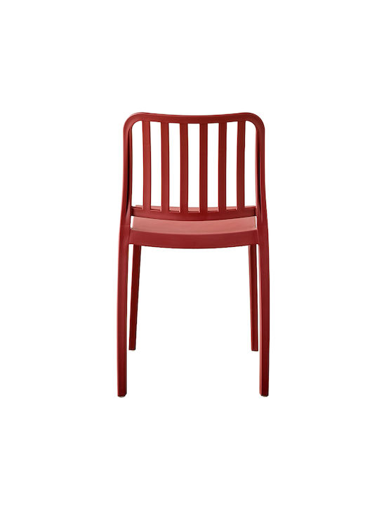 Flip Dining Chair Made of Polypropylene Bordeaux 41x41x79cm
