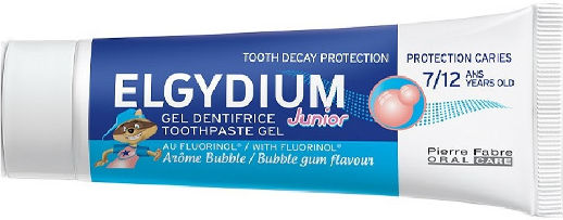 Elgydium Junior Children's Toothpaste for 7+ Years with Bubblegum Flavor 50ml