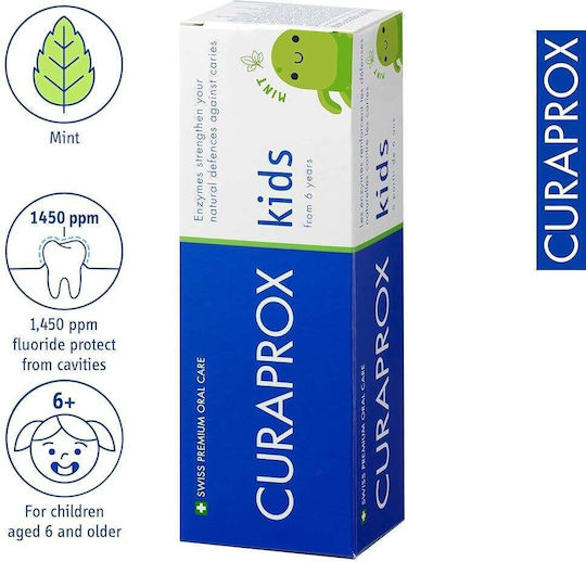 Curaprox Pastă De Dinți Pentru Copii Pentru 6+ Ani Cu Aromă De Mentă 60ml