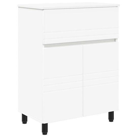 vidaXL Unitate De Mobilier Pentru Baie Fără Chiuvetă L60xA35xÎ80cm Albă