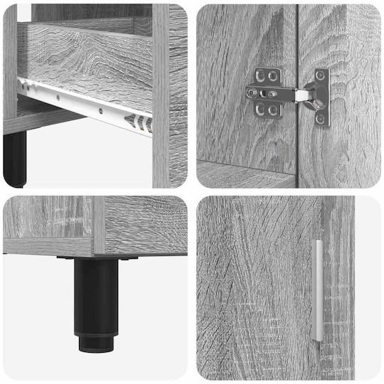 vidaXL Πάγκος χωρίς Νιπτήρα Μ60xΒ35xΥ60cm Γκρι Sonoma