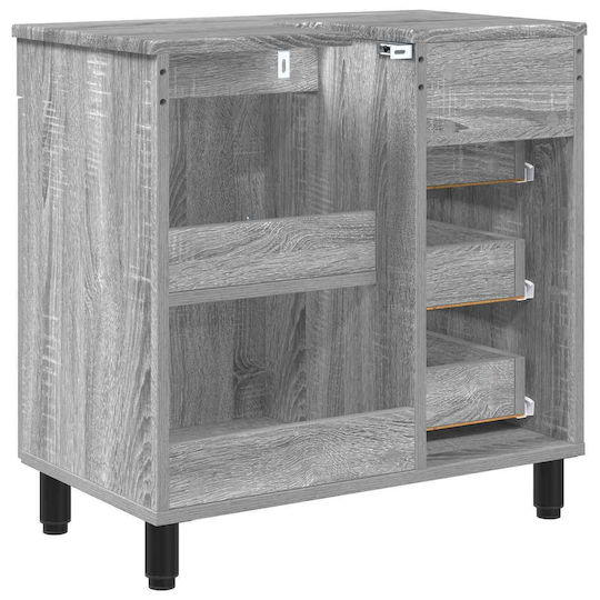 vidaXL Pătrat Fără Unitate De Mobilier Pentru Baie L60xA35xÎ60cm Gri Sonoma