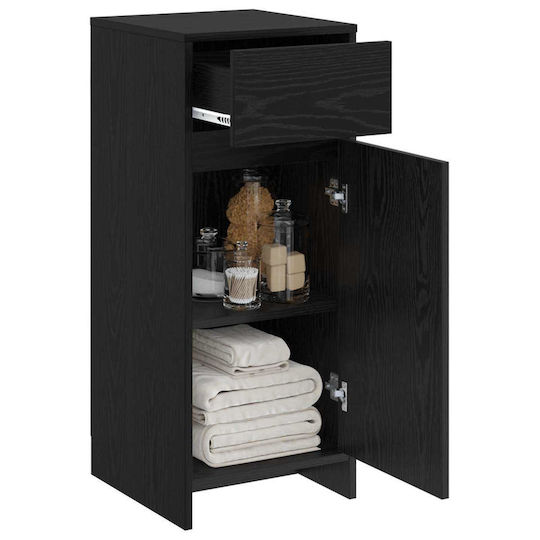 vidaXL Badezimmer Waschtisch-Einheit M35xB36.5xH85cm Schwarze Eiche