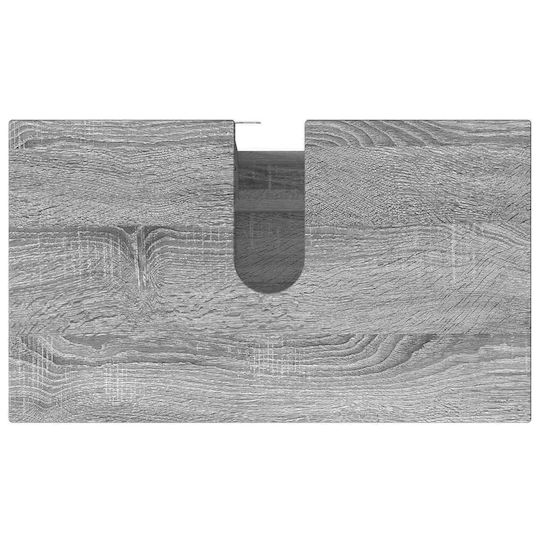 vidaXL Pătrat Fără Unitate De Mobilier Pentru Baie L60xA35xÎ60cm Gri Sonoma